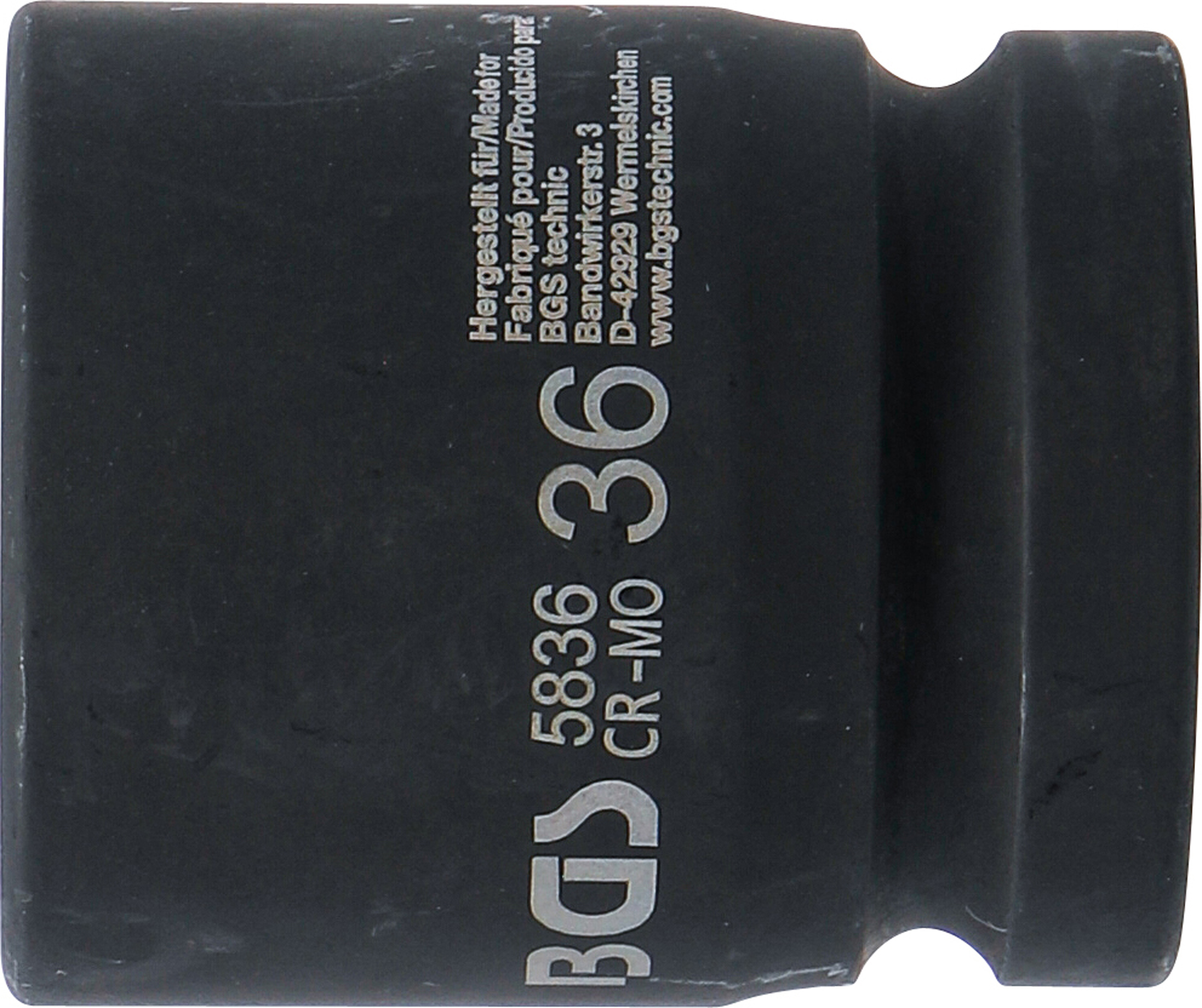 BGS Kraft-Steckschlüssel-Einsatz Sechskant | Antrieb Innenvierkant 25 mm (1") | SW 36 mm