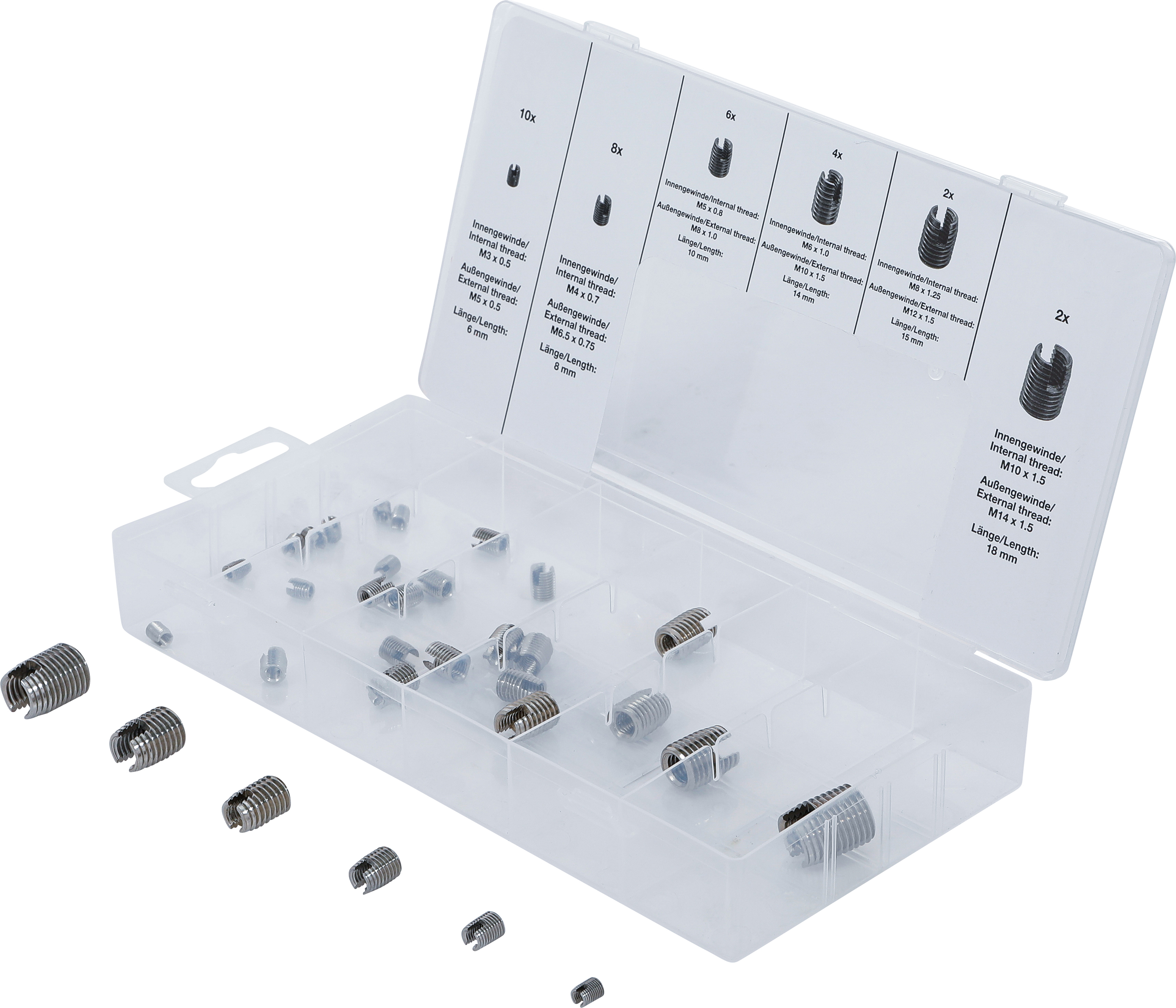 BGS Gewindeeinsätze-Sortiment | selbstschneidend | 32-tlg.