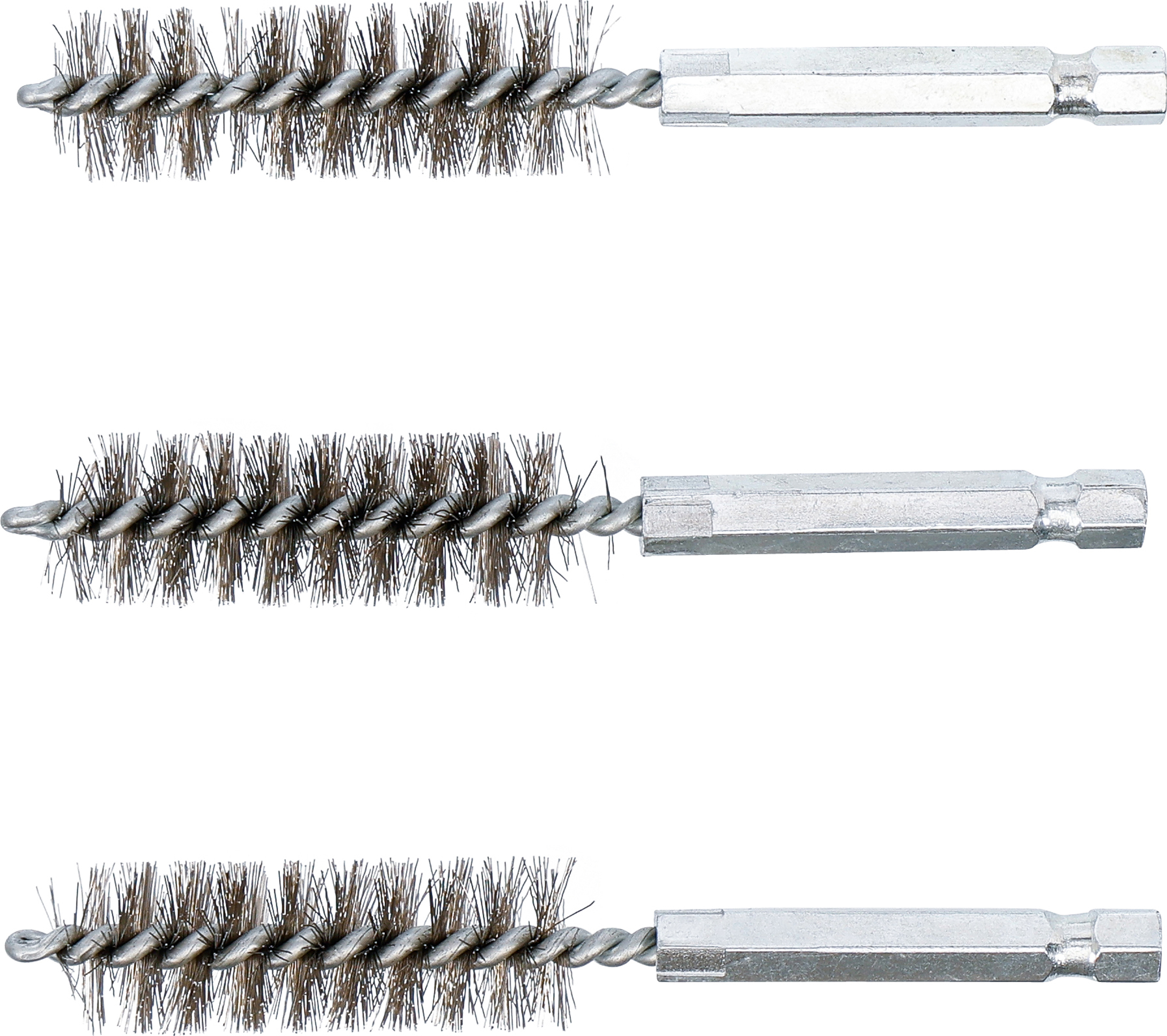 BGS Stahlbürste | 15 mm | Antrieb Außensechskant 6,3 mm (1/4") | 3-tlg.