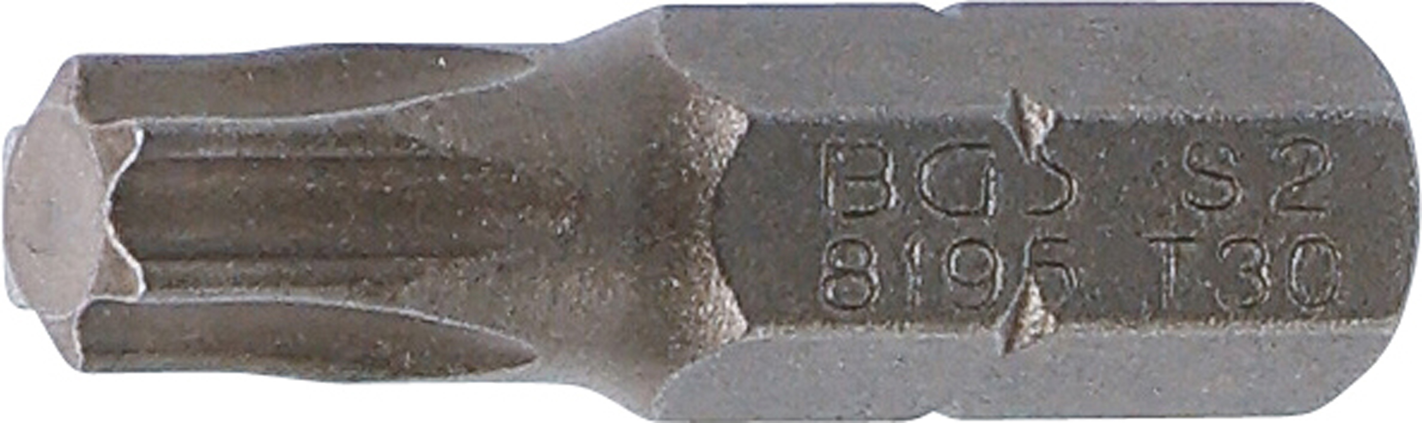 BGS Bit | Länge 25 mm | Antrieb Außensechskant 6,3 mm (1/4") | T-Profil (für Torx) T30