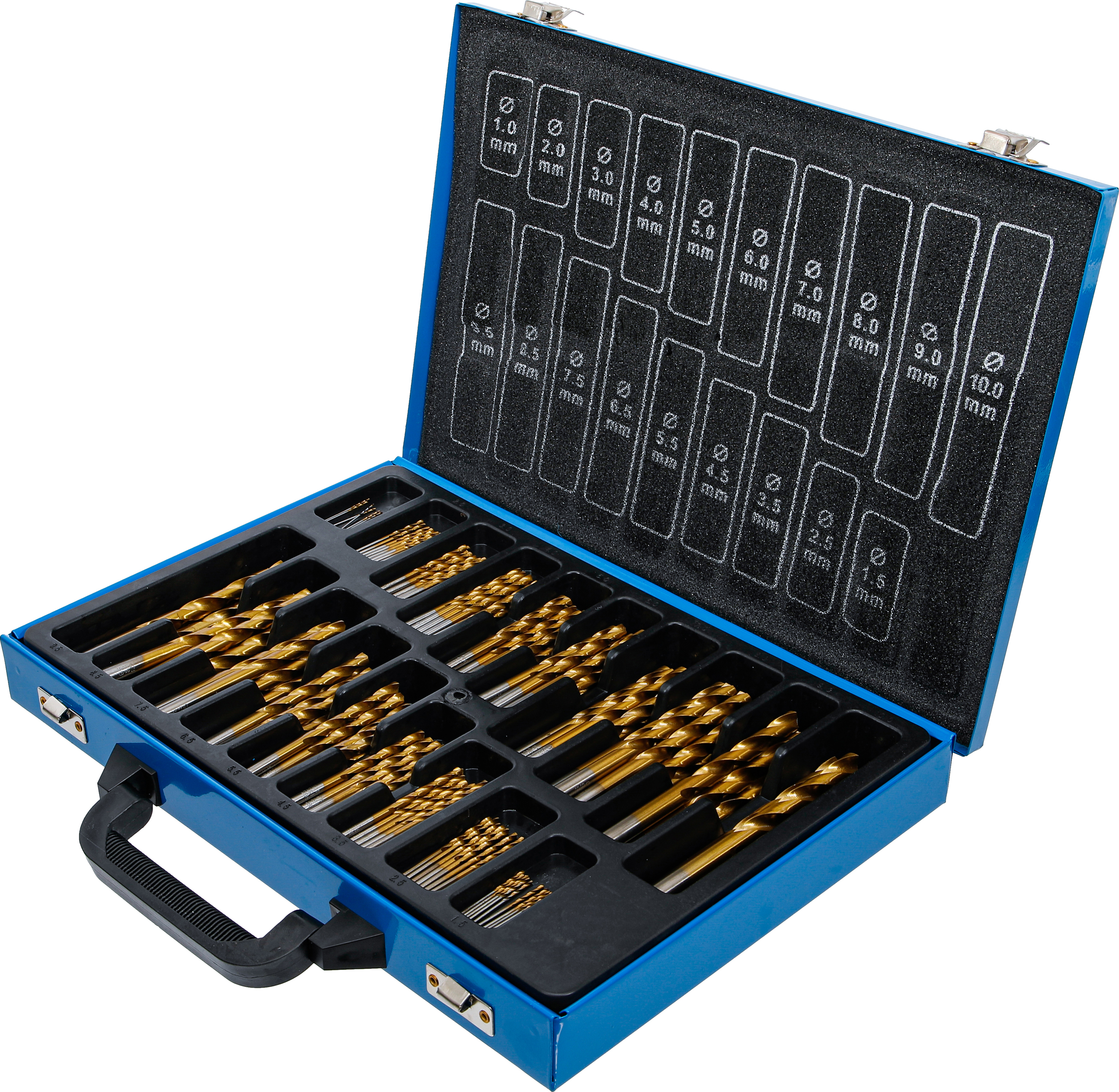 BGS Spiralbohrer-Satz | HSS | titan-nitriert | 1 - 10 mm | 170-tlg.