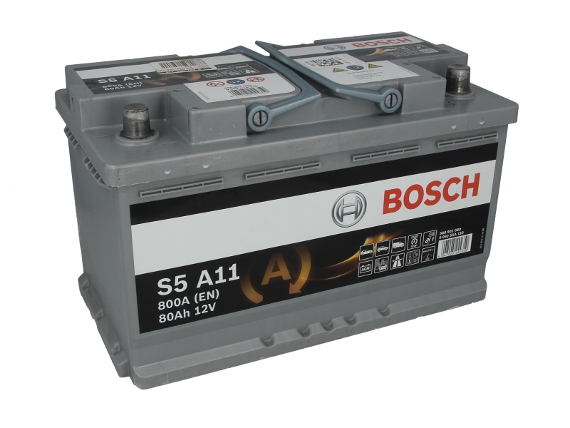 Starterbatterie Bosch S5 A11 Start&Stop Autobatterie 12V 80Ah 800A