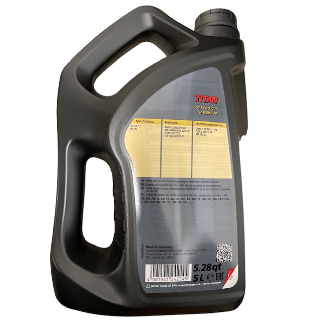 5W-30 Fuchs Titan GT1 Pro C-3 Motoröl 5 Liter