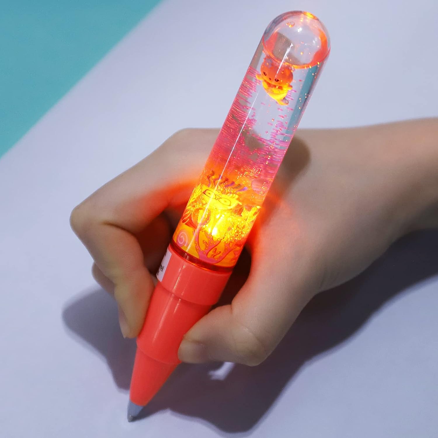 TBC The Best Crafts Leuchtender Kugelschreiber Rote Katze Ölstifte Farben Set Geschenke für Kinder Mädchen Junge
