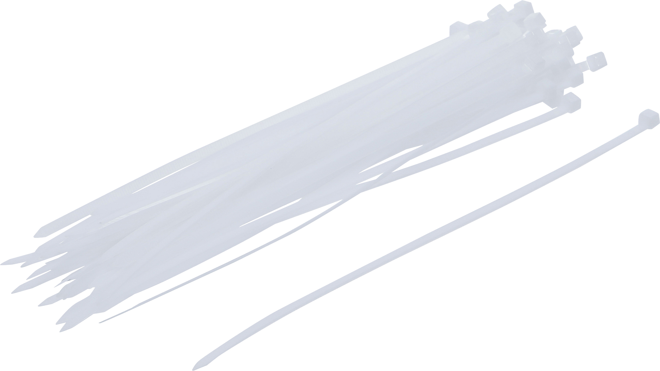 BGS Kabelbinder-Sortiment | weiß | 4,8 x 250 mm | 50-tlg.