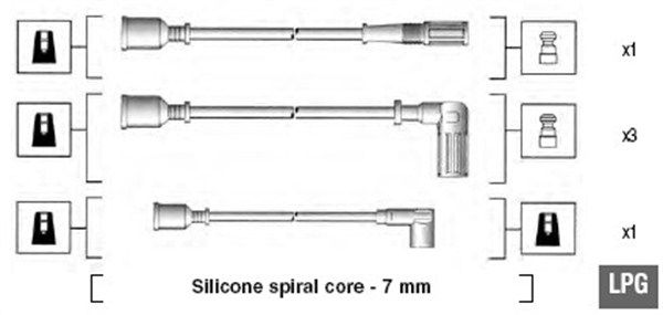 Zündleitungssatz “MAGNETI MARELLI 5 , 7 mm”