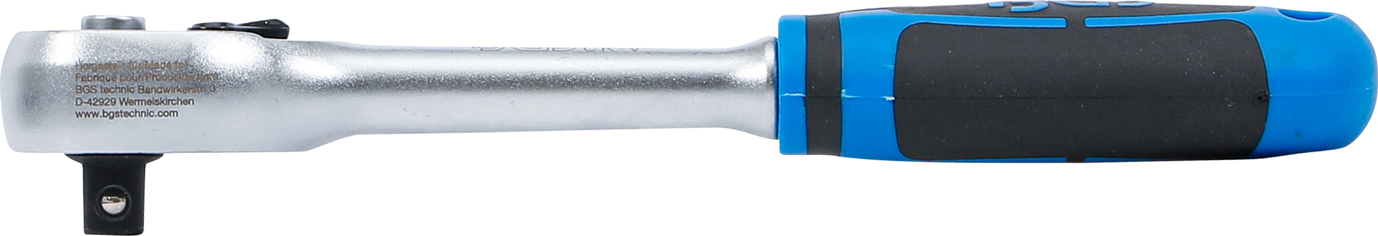 BGS Umschaltknarre | gerade Ausführung | feinverzahnt | Abtrieb Außenvierkant 10 mm (3/8")