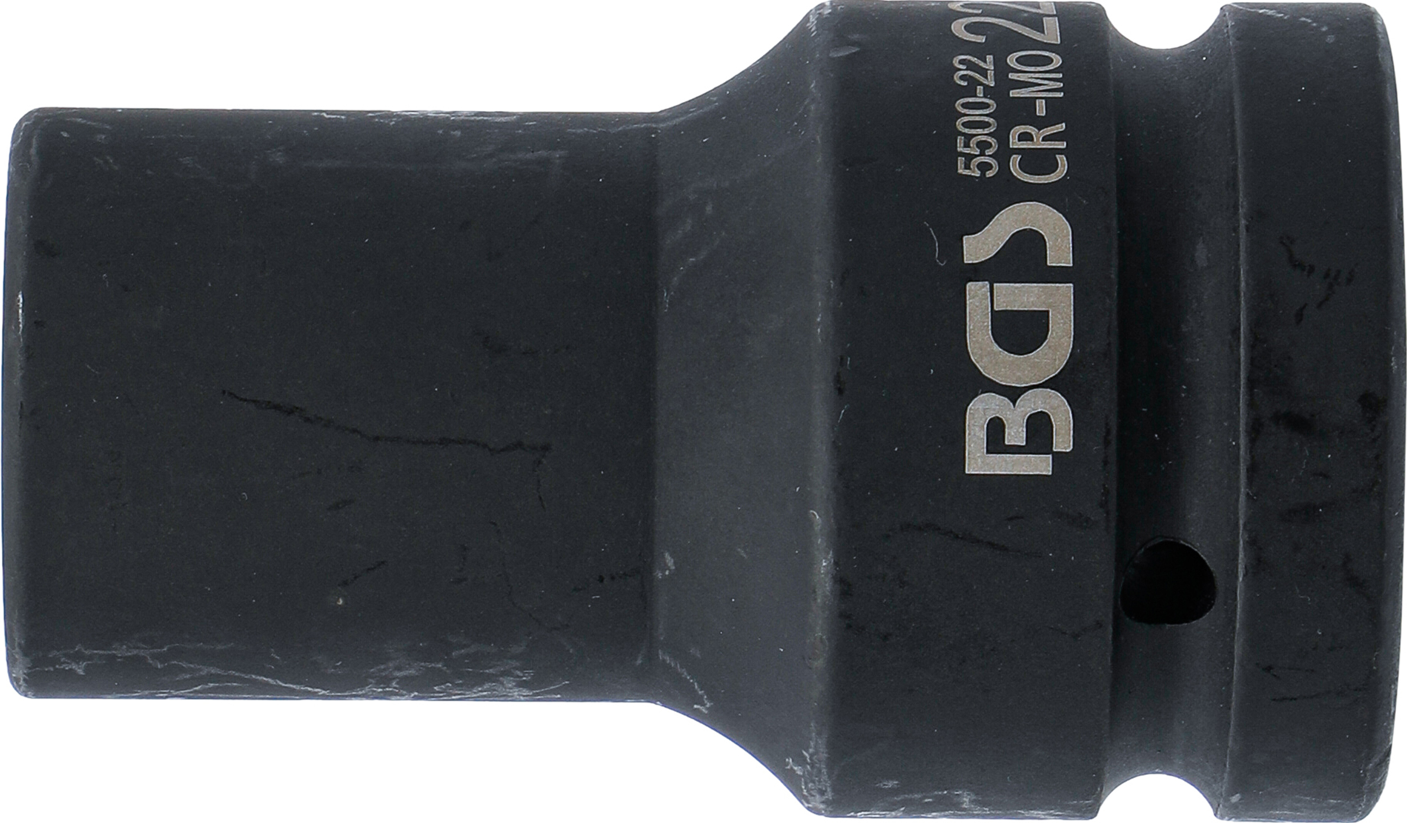 BGS Kraft-Steckschlüssel-Einsatz Sechskant, tief | Antrieb Innenvierkant 25 mm (1") | SW 22 mm
