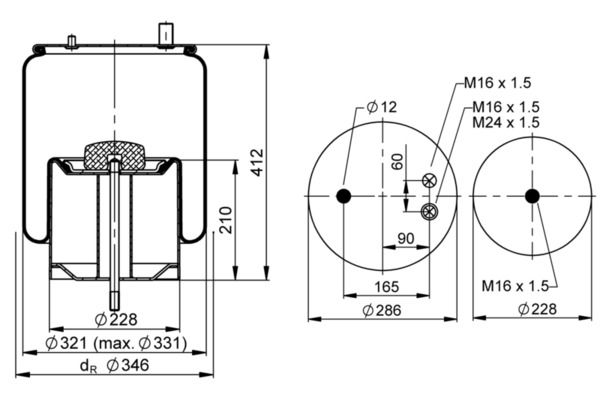 Federbalg, Luftfederung