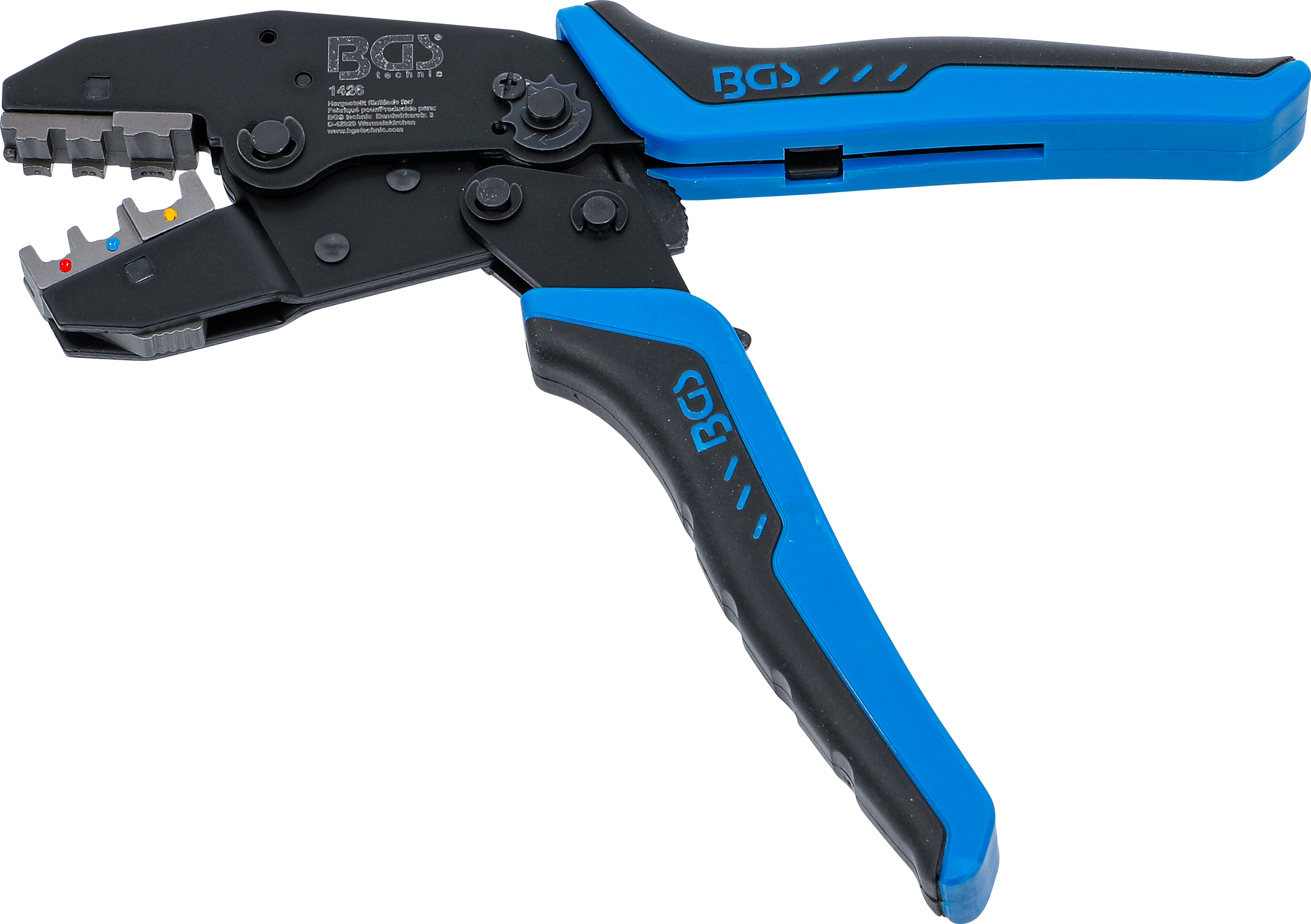 BGS Kabelschuhzange mit Ratschenfunktion | für isolierte Kabelverbinder 0,5 - 6 mm²