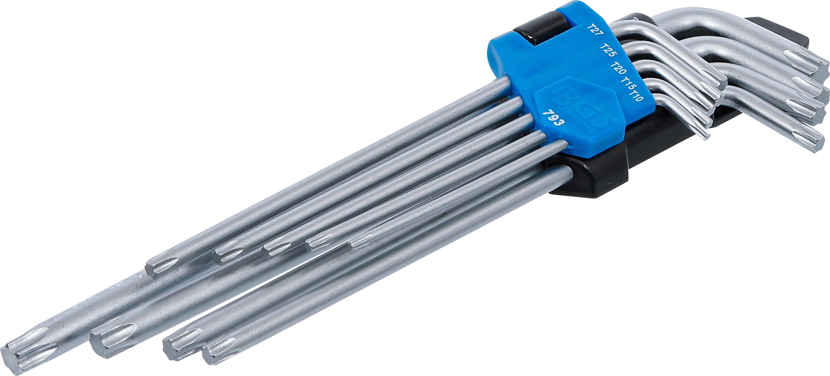 BGS Winkelschlüssel-Satz | extra lang | T-Profil (für Torx) T10 - T50 | 9-tlg.