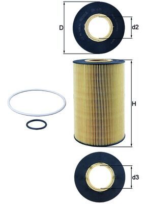 Ölfilter “KNECHT Filtereinsatz , 121 mm, 200,4 mm”