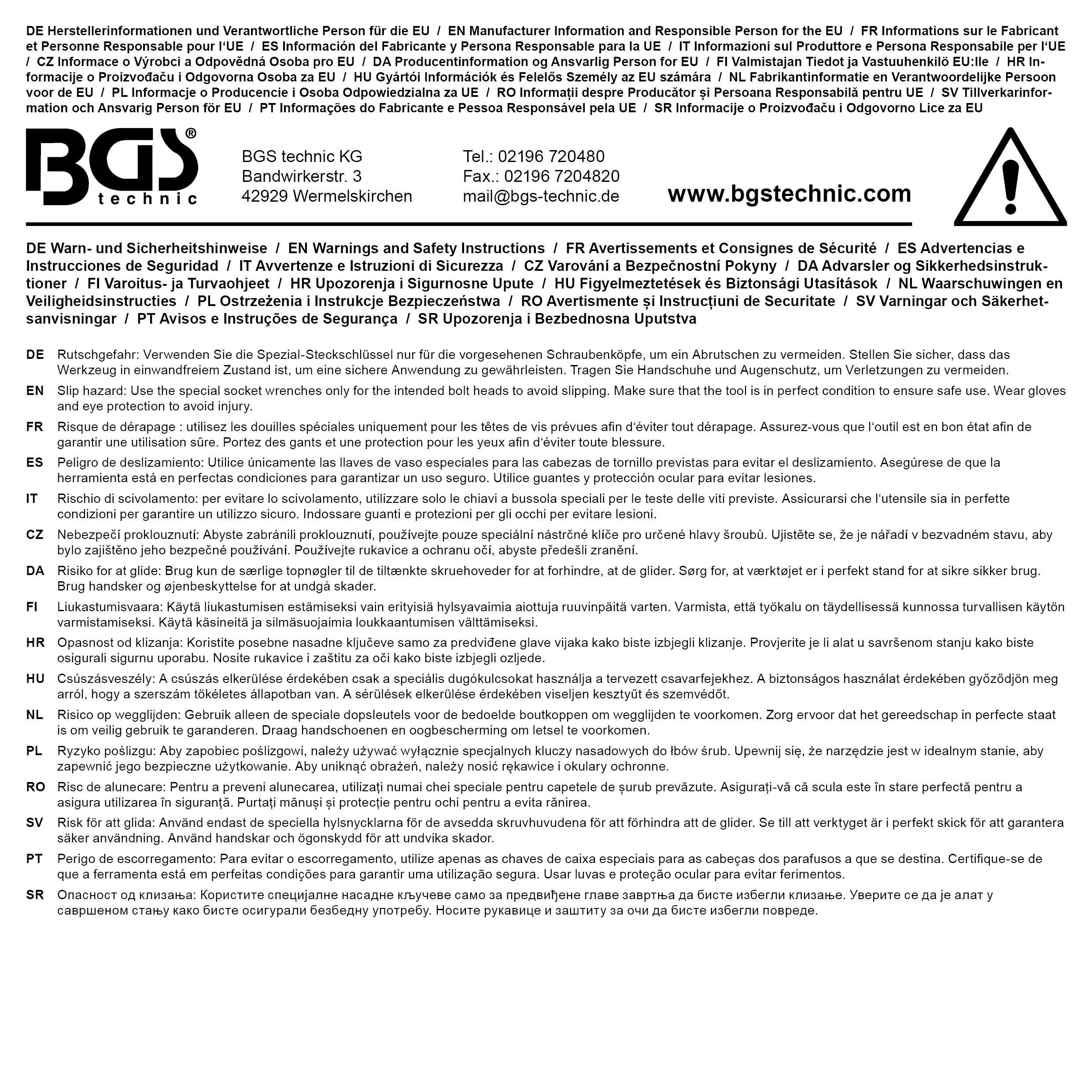 BGS Spezial-Steckschlüssel-Einsatz, geschlitzt | Antrieb Innenvierkant 10 mm (3/8") | SW 18 mm
