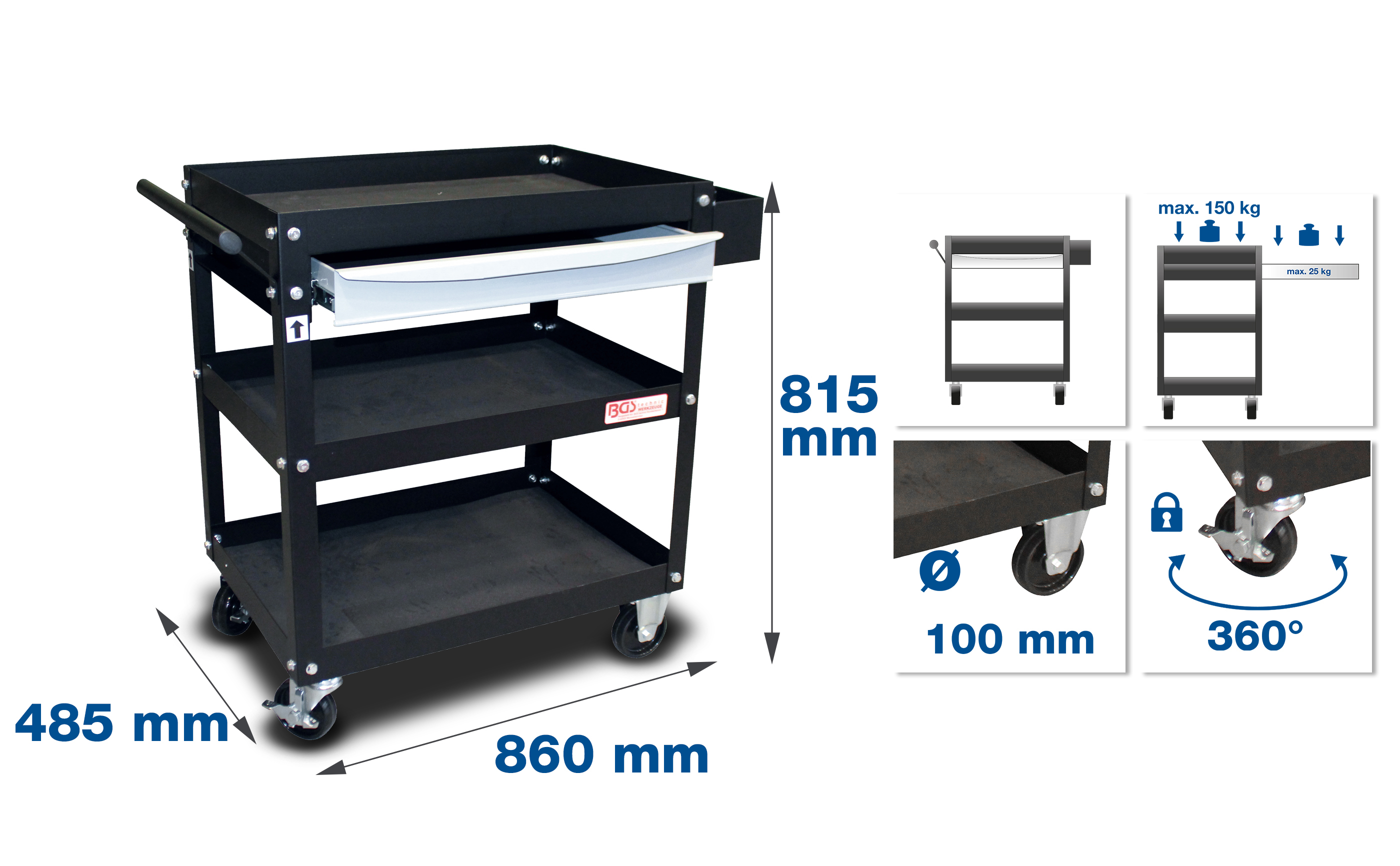 BGS Werkstattwagen | 1 Schublade, offen