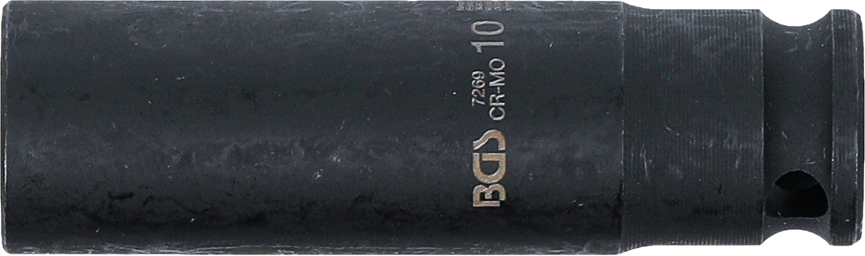 BGS Kraft-Steckschlüssel-Einsatz Sechskant, tief | Antrieb Innenvierkant 6,3 mm (1/4") | SW 10 mm