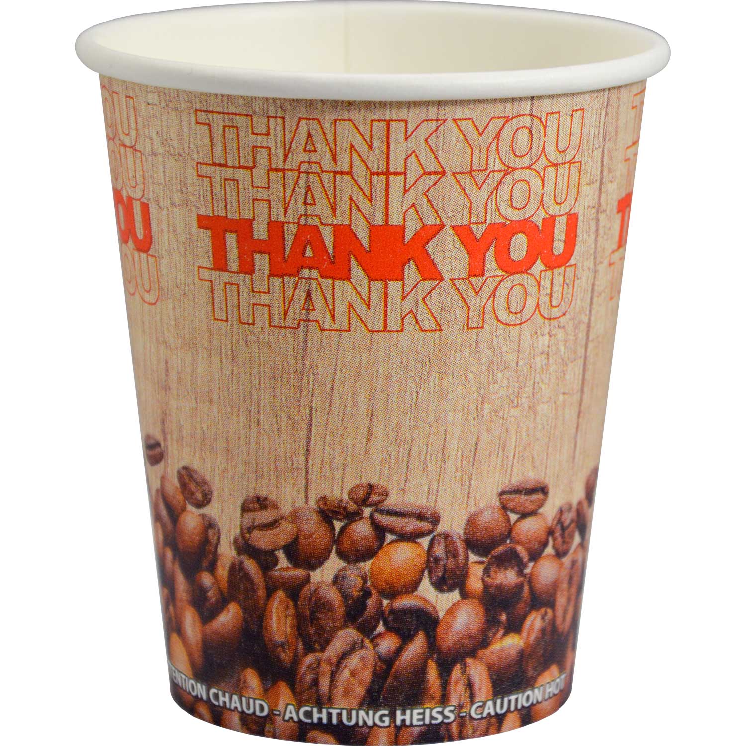 Coffee2Go Becher Thank you Braun 200 ml Kaffeebecher 50 Stk