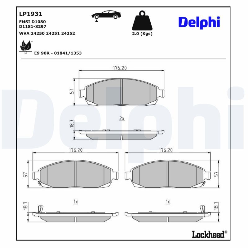 Bremsbelagsatz, Scheibenbremse