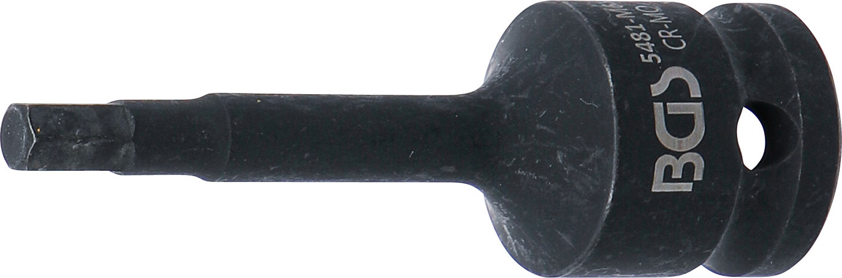 BGS Kraft-Bit-Einsatz | Länge 75 mm | Antrieb Innenvierkant 12,5 mm (1/2") | Innensechskant 6 mm