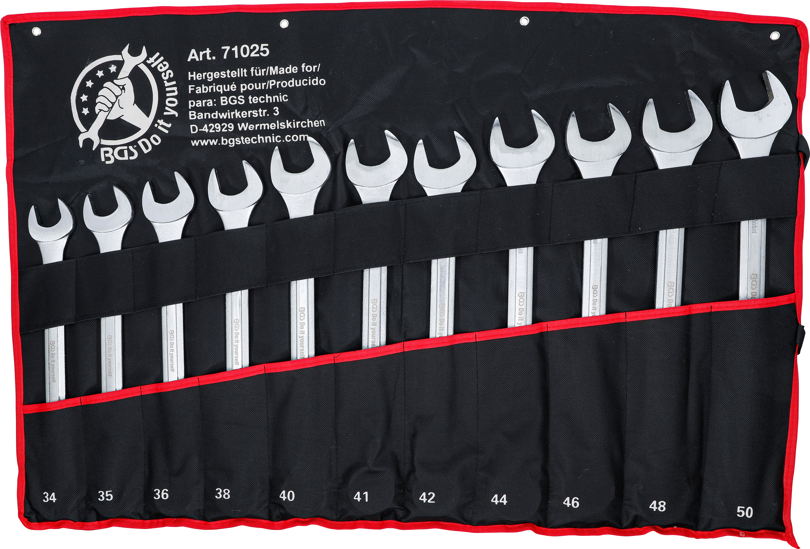 BGS Maul-Ringschlüssel-Satz | XXL | SW 34 - 50 mm | 11-tlg.