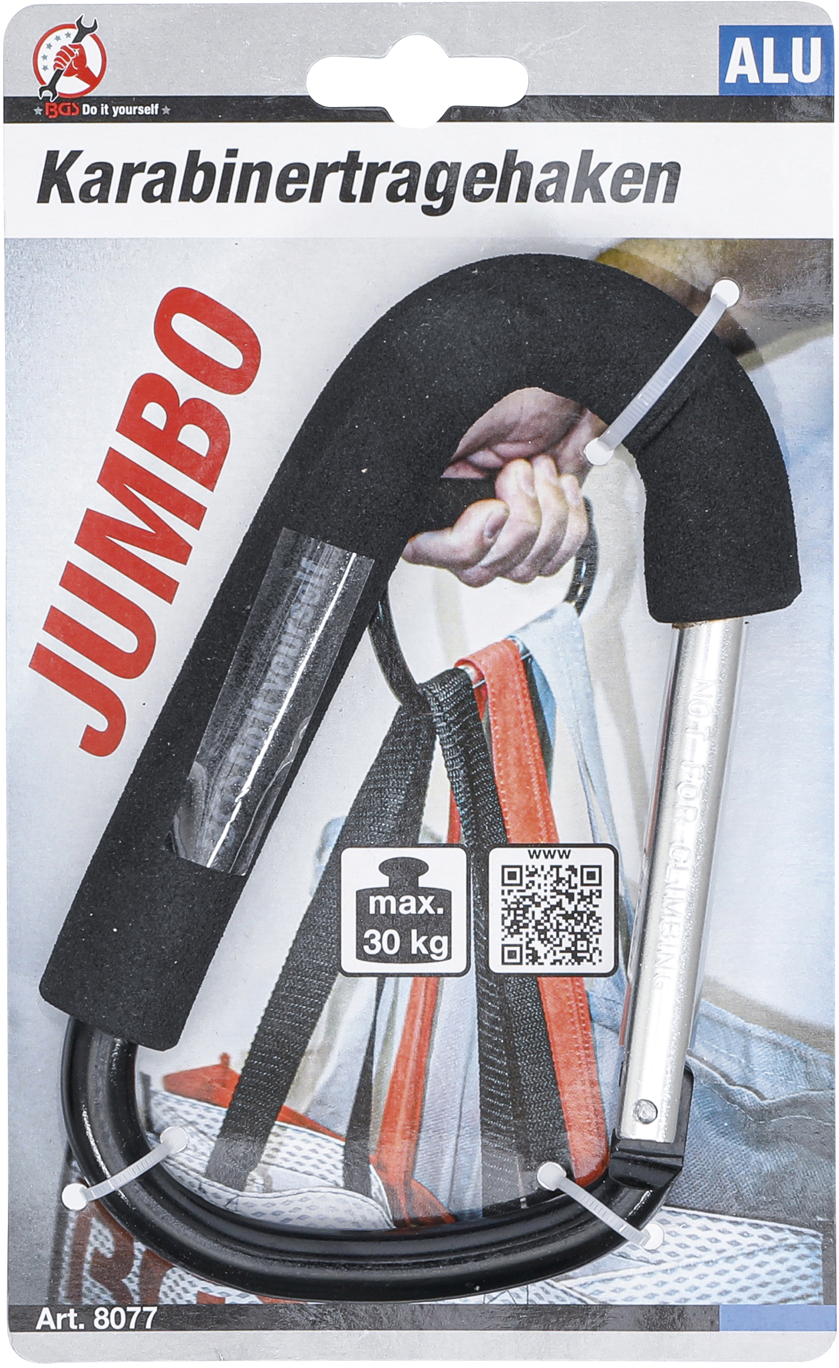 BGS Karabinertragehaken | JUMBO | 160 mm | 30 kg