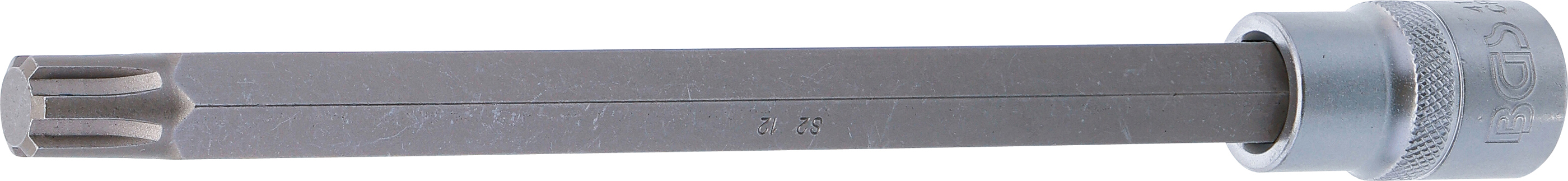 BGS Bit-Einsatz | Länge 200 mm | Antrieb Innenvierkant 12,5 mm (1/2") | Keil-Profil (für RIBE) M12