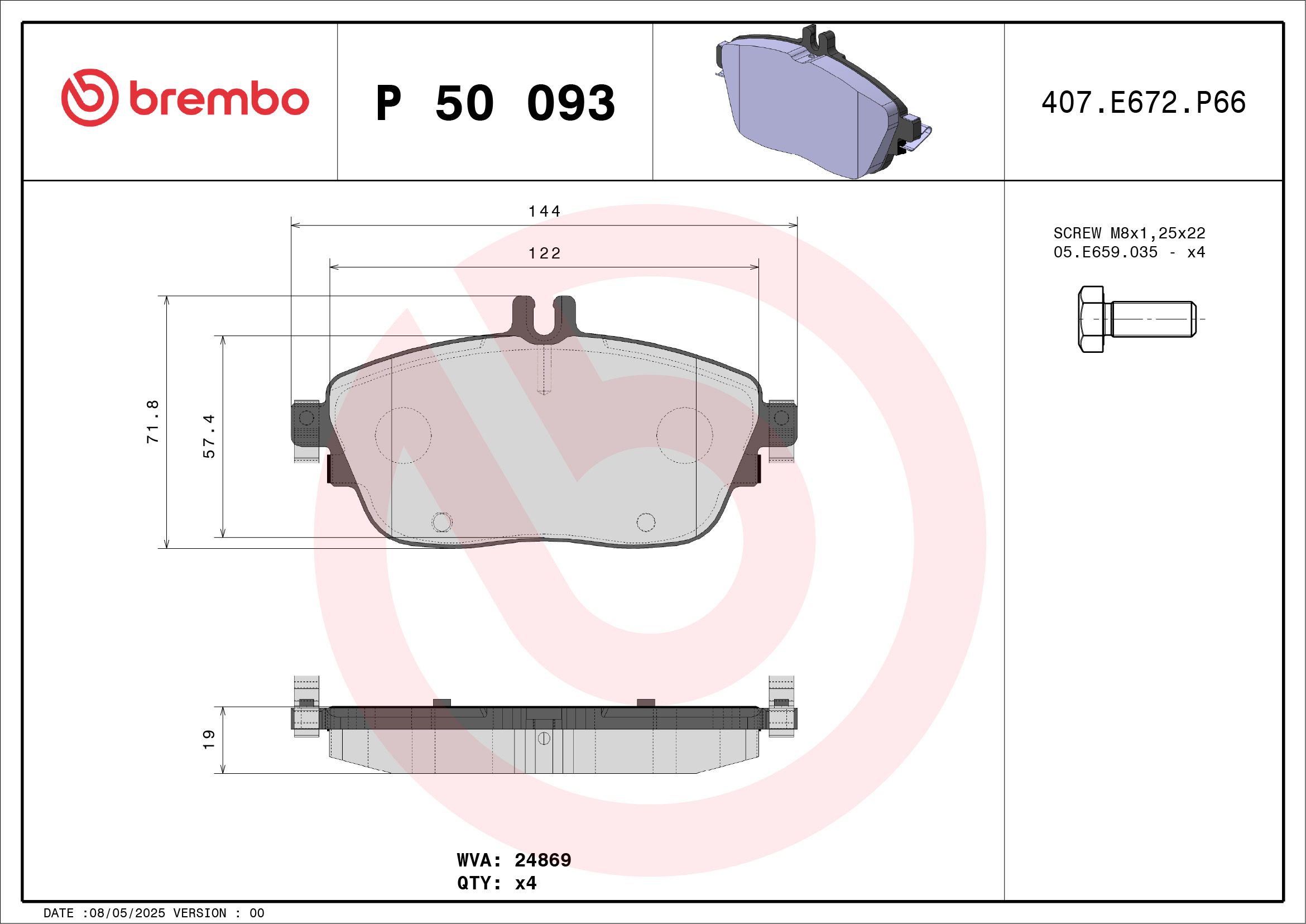 Bremsbelagsatz, Scheibenbremse