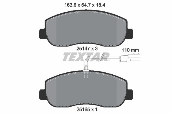 Bremsbelagsatz, Scheibenbremse
