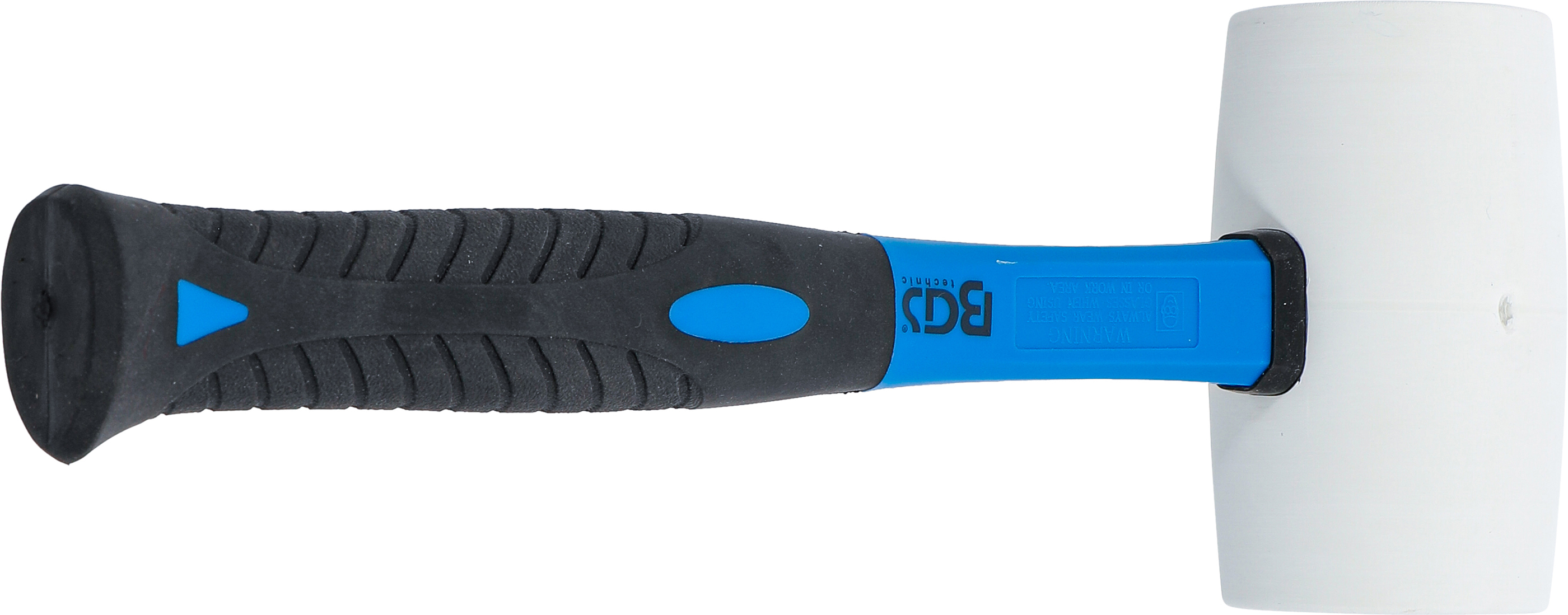 BGS Gummihammer | Fiberglasstiel | weißer Kopf | Ø 64 mm | 750 g