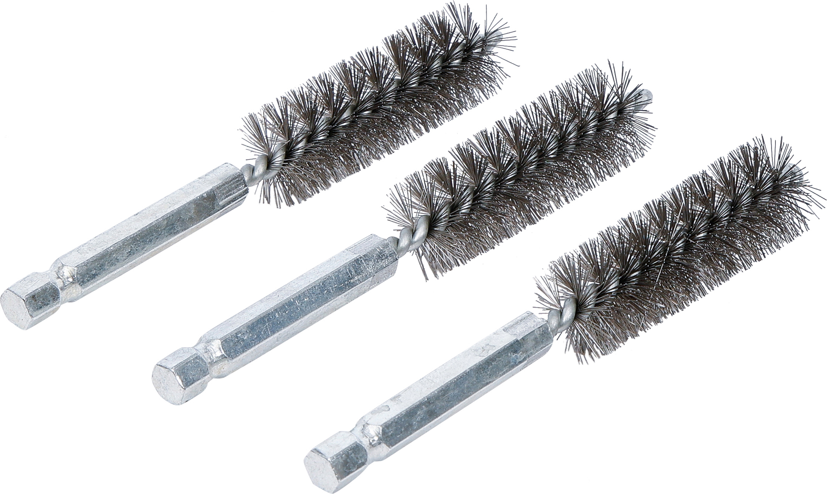 BGS Stahlbürste | 16 mm | Antrieb Außensechskant 6,3 mm (1/4") | 3-tlg.