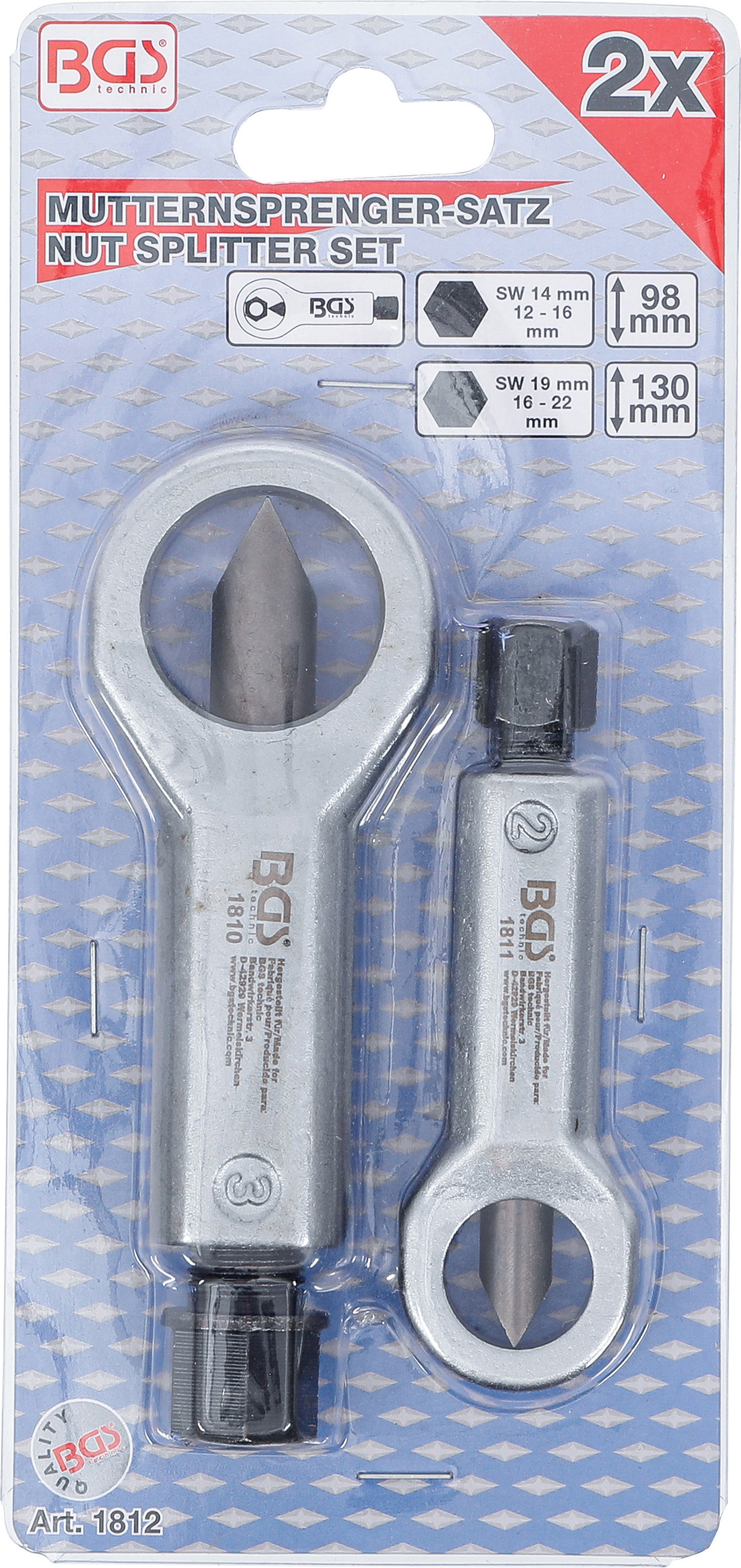BGS Mutternsprenger-Satz | 12 - 16 mm / 16 - 22 mm | 2-tlg.