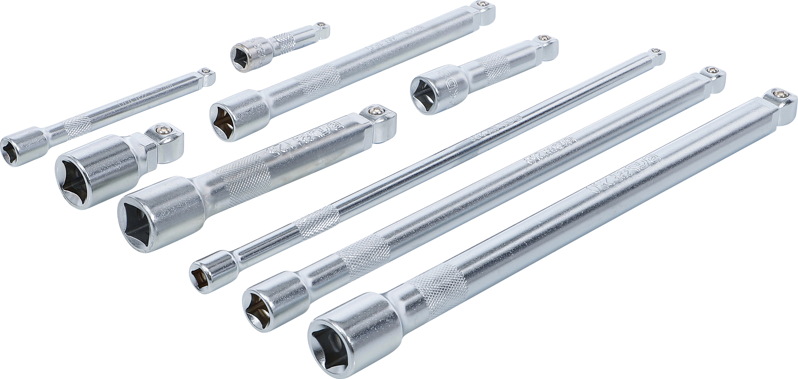 BGS Kippverlängerungs-Satz | 6,3 mm (1/4"), 10 mm (3/8"), 12,5 mm (1/2") | 9-tlg.