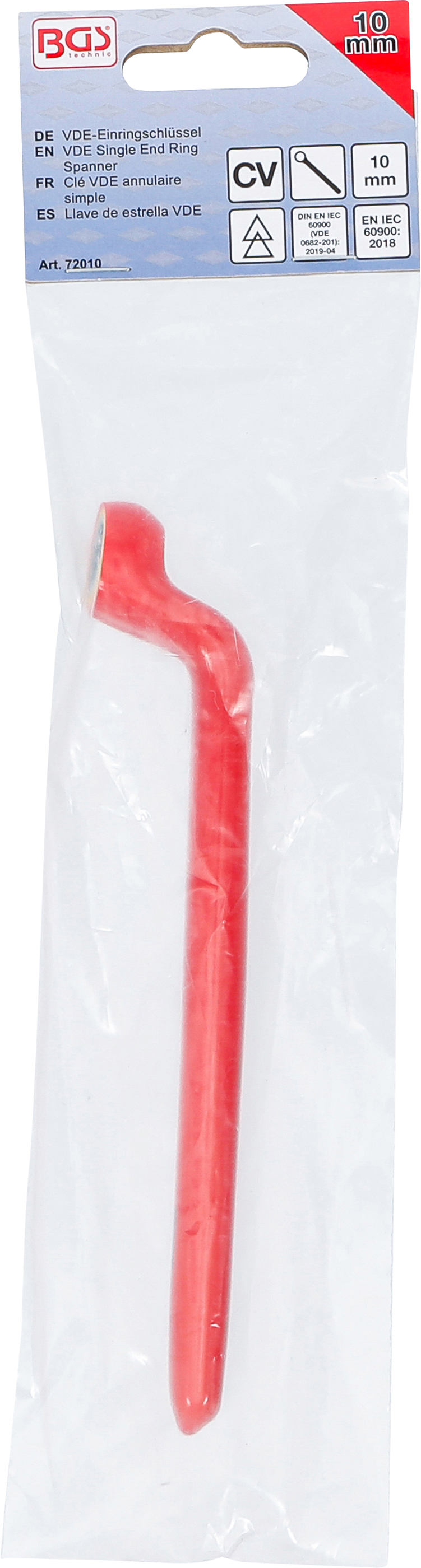 BGS VDE-Einringschlüssel | tief gekröpft | SW 10 mm