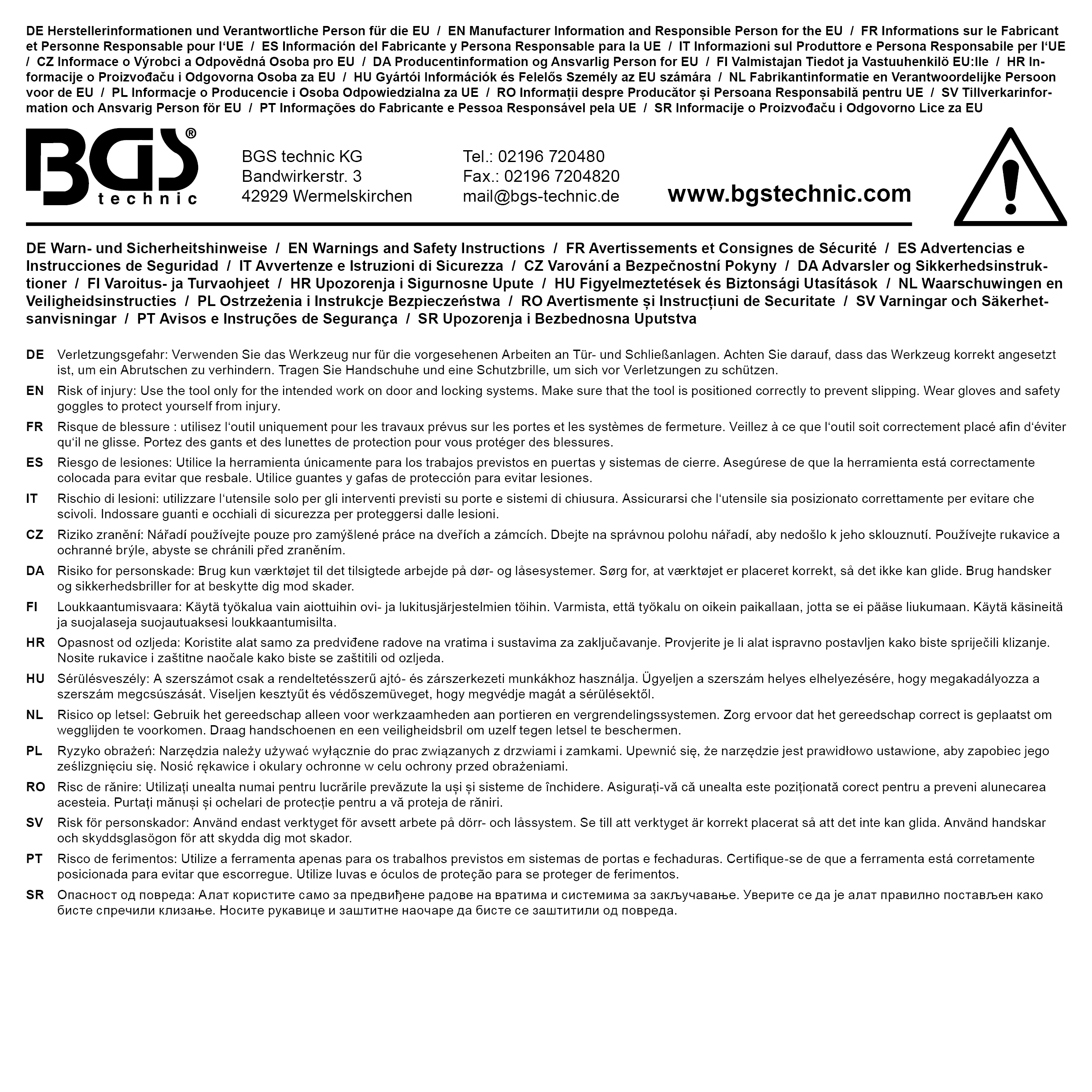 BGS Hakenschlüssel für Fensterheber | für BMW E60, E81, E82 & MINI R50, R52, R53