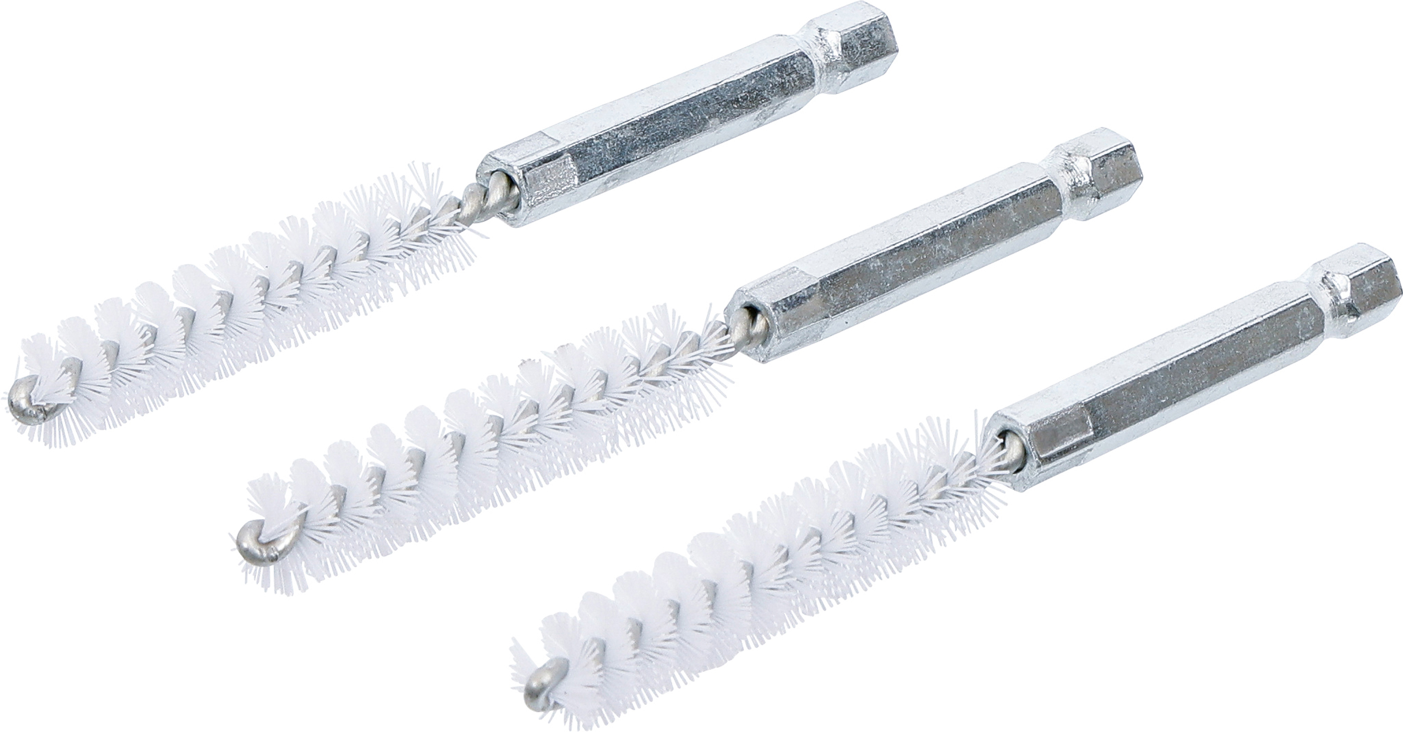 BGS Nylonbürste | 10 mm | Antrieb Außensechskant 6,3 mm (1/4") | 3-tlg.