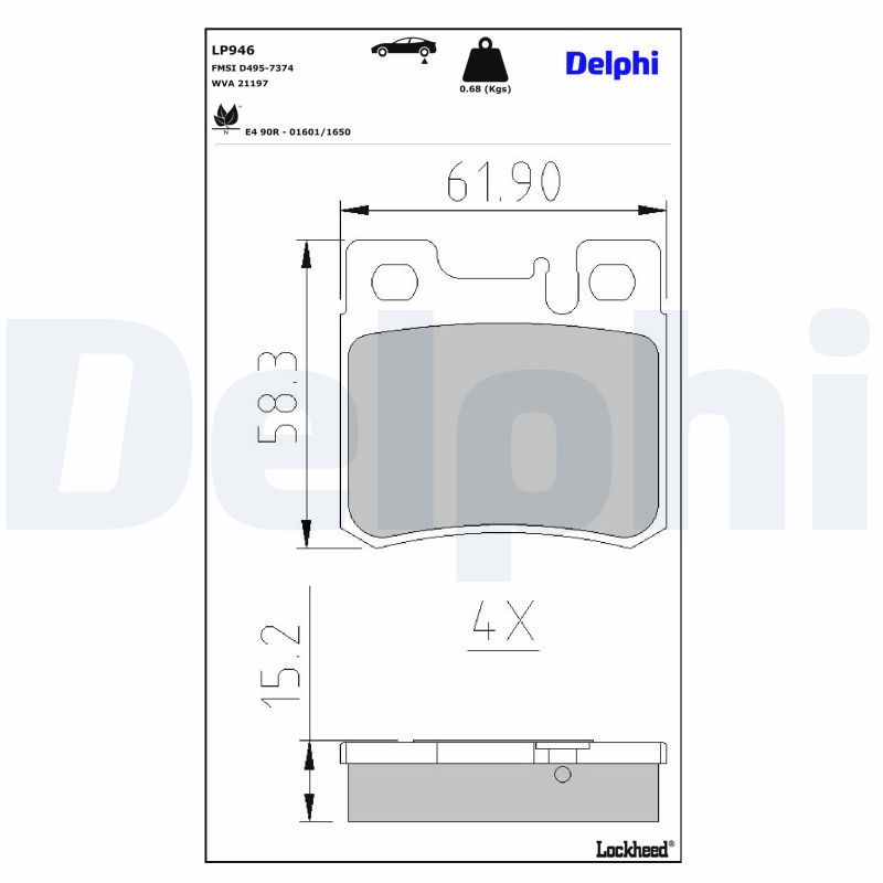 Bremsbelagsatz, Scheibenbremse