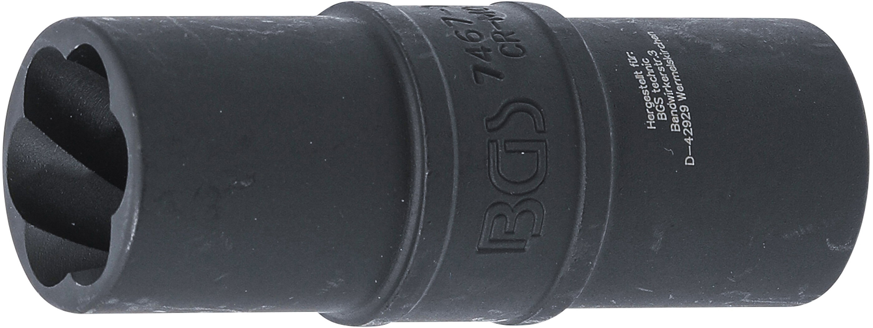 BGS Kraft-Spezial-Schraubenausdreh-Wendeeinsatz 19 mm | 12,5 mm (1/2")