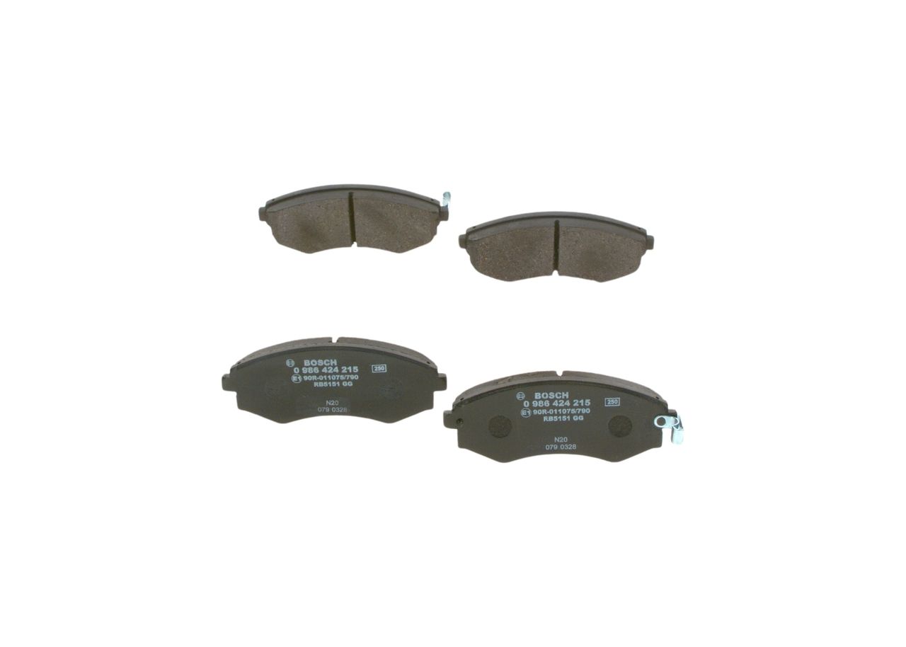 Bremsbelagsatz, Scheibenbremse