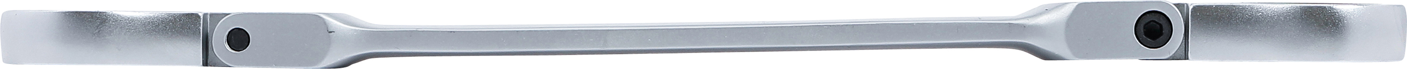 BGS Doppel-Ratschen-Ringschlüssel-Satz | abwinkelbar | mit E-Profil Ringköpfen | SW E6 - E24 | 4-tlg.