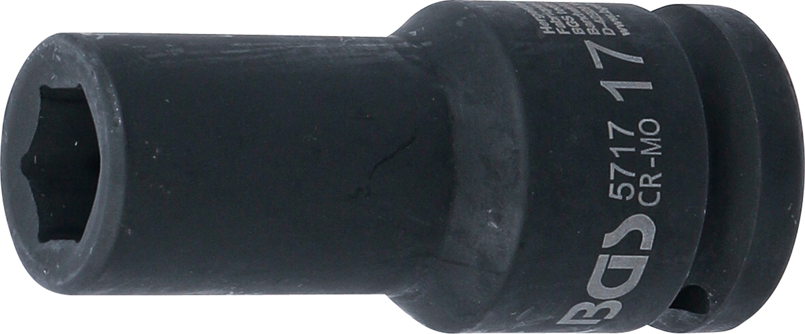 BGS Kraft-Steckschlüssel-Einsatz Sechskant, tief | Antrieb Innenvierkant 20 mm (3/4") | SW 17 mm