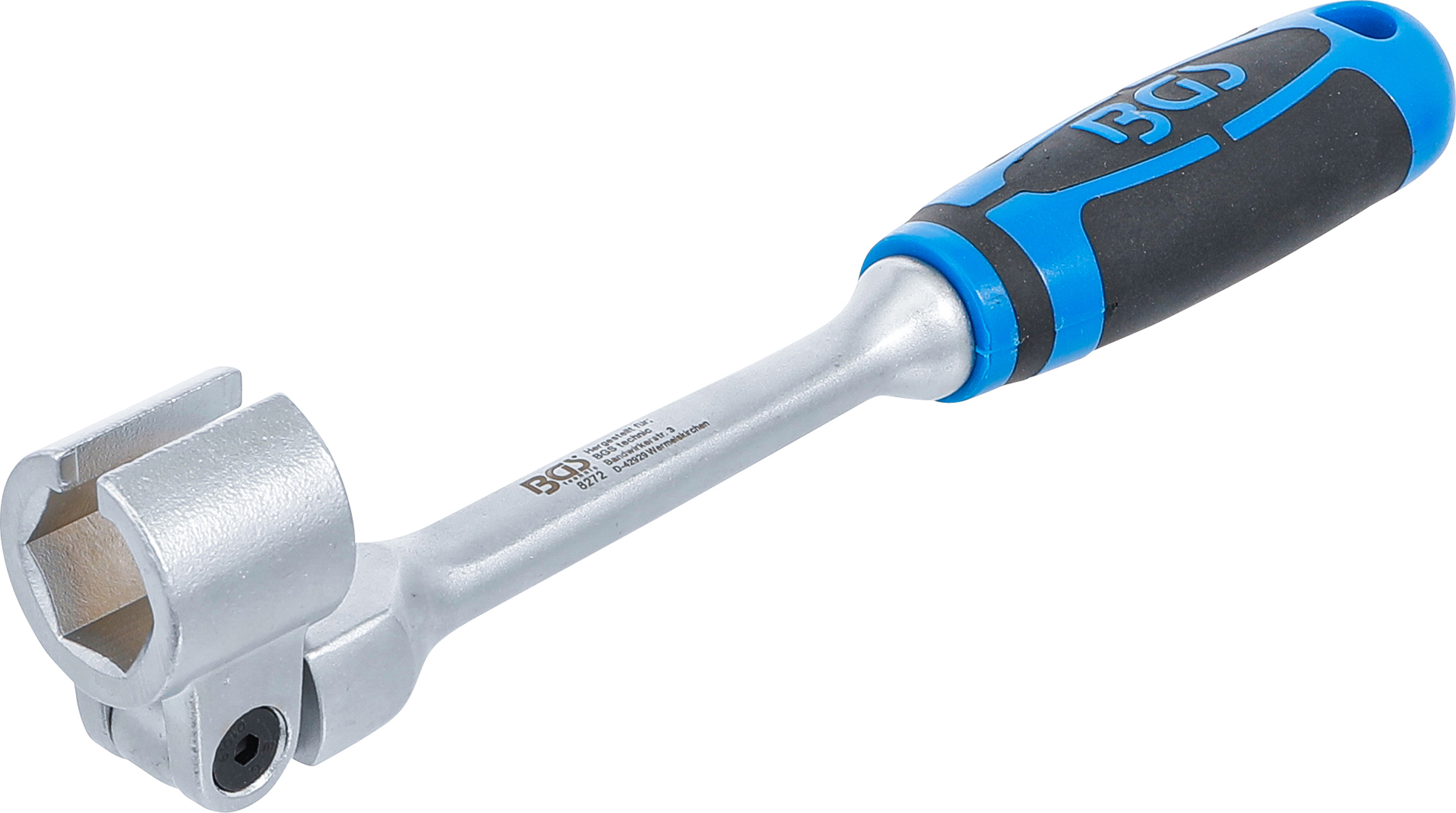 BGS Spezial-Ringschlüssel für Lambdasonden, kippbar, mit Griff | SW 22 mm