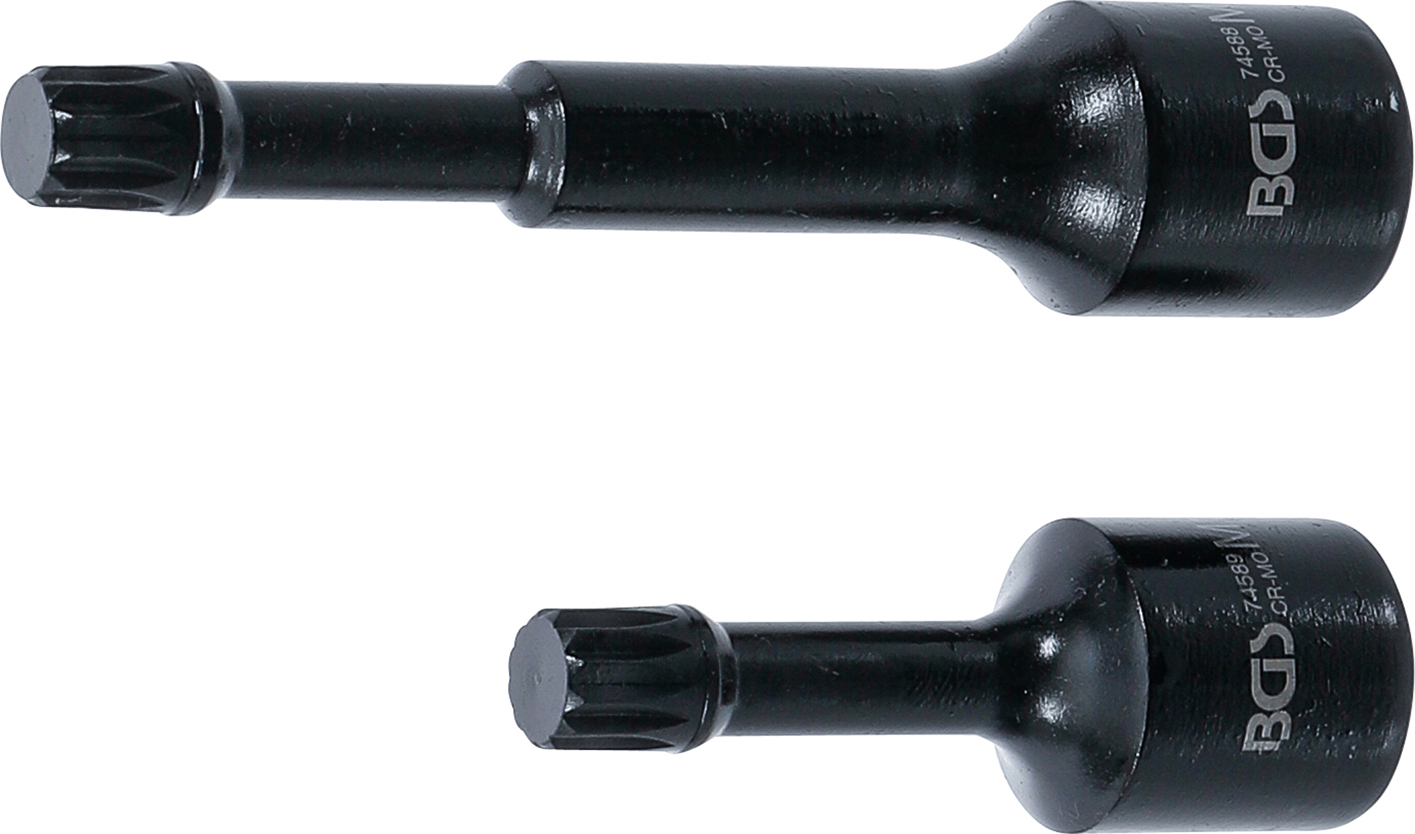 BGS Kraft-Spezial-Bit-Einsatz-Satz | Antrieb Innenvierkant 12,5 mm (1/2") | Innenvielzahn (für XZN) M12 | für VAG | 2-tlg.