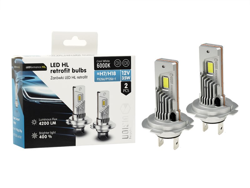 Vision H7 H18 LED Retrofit 12V 35W 4200 LM 6000K 2er Set