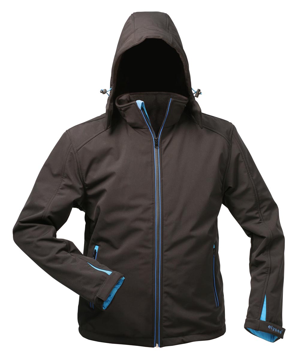 Elysee Softshell Jacke mit Kapuze Uranos schwarz blau