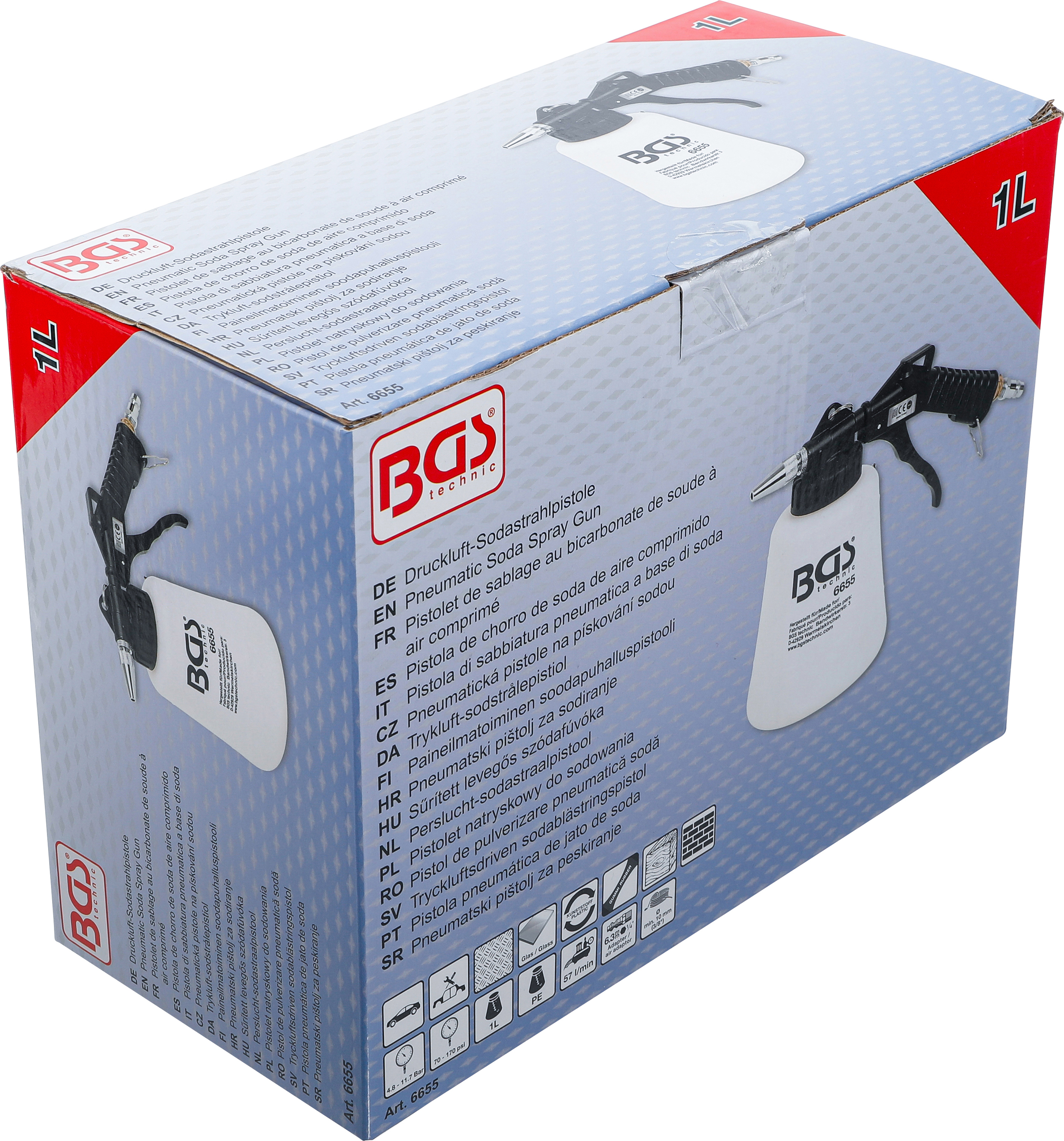 BGS Druckluft-Sodastrahlpistole | 1 l