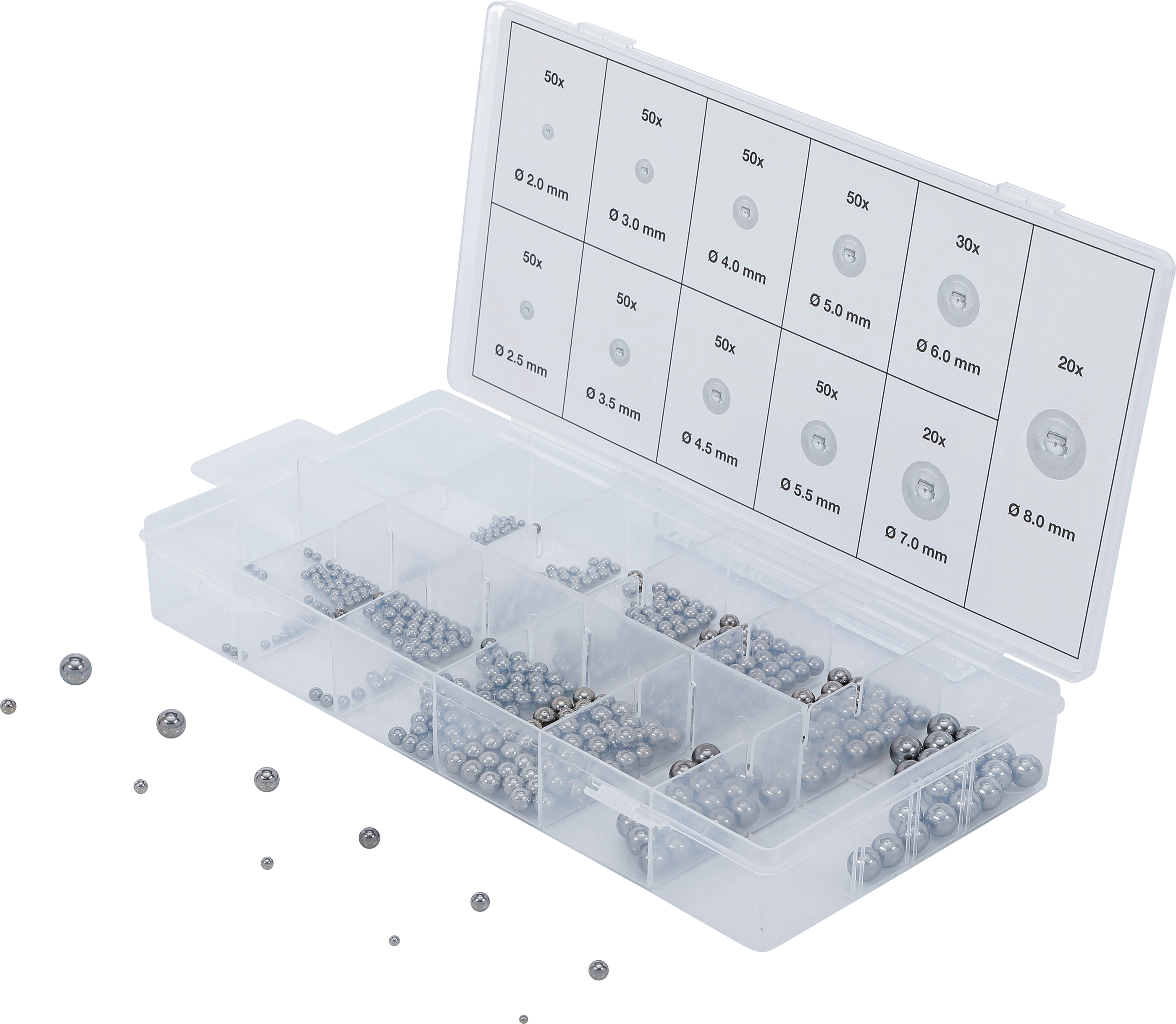 BGS Stahlkugel-Sortiment | 470-tlg.