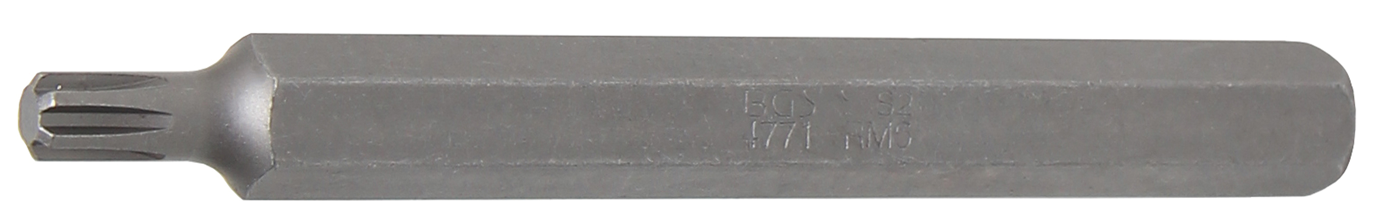 BGS Bit | Länge 100 mm | Antrieb Außensechskant 10 mm (3/8") | Keil-Profil (für RIBE) M6