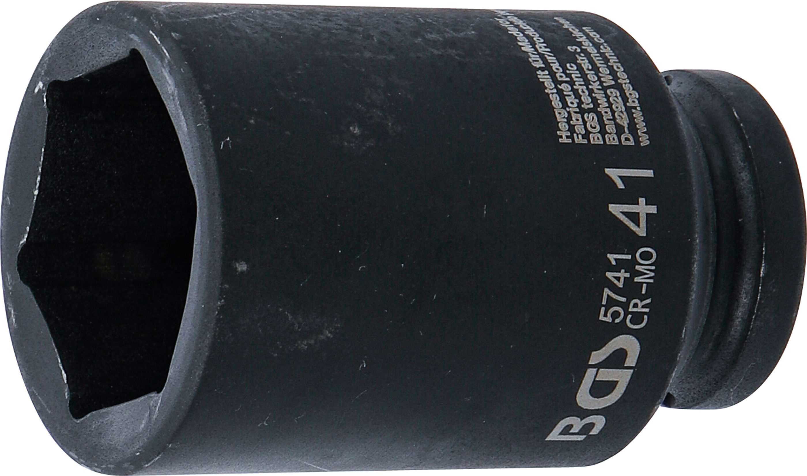 BGS Kraft-Steckschlüssel-Einsatz Sechskant, tief | Antrieb Innenvierkant 20 mm (3/4") | SW 41 mm