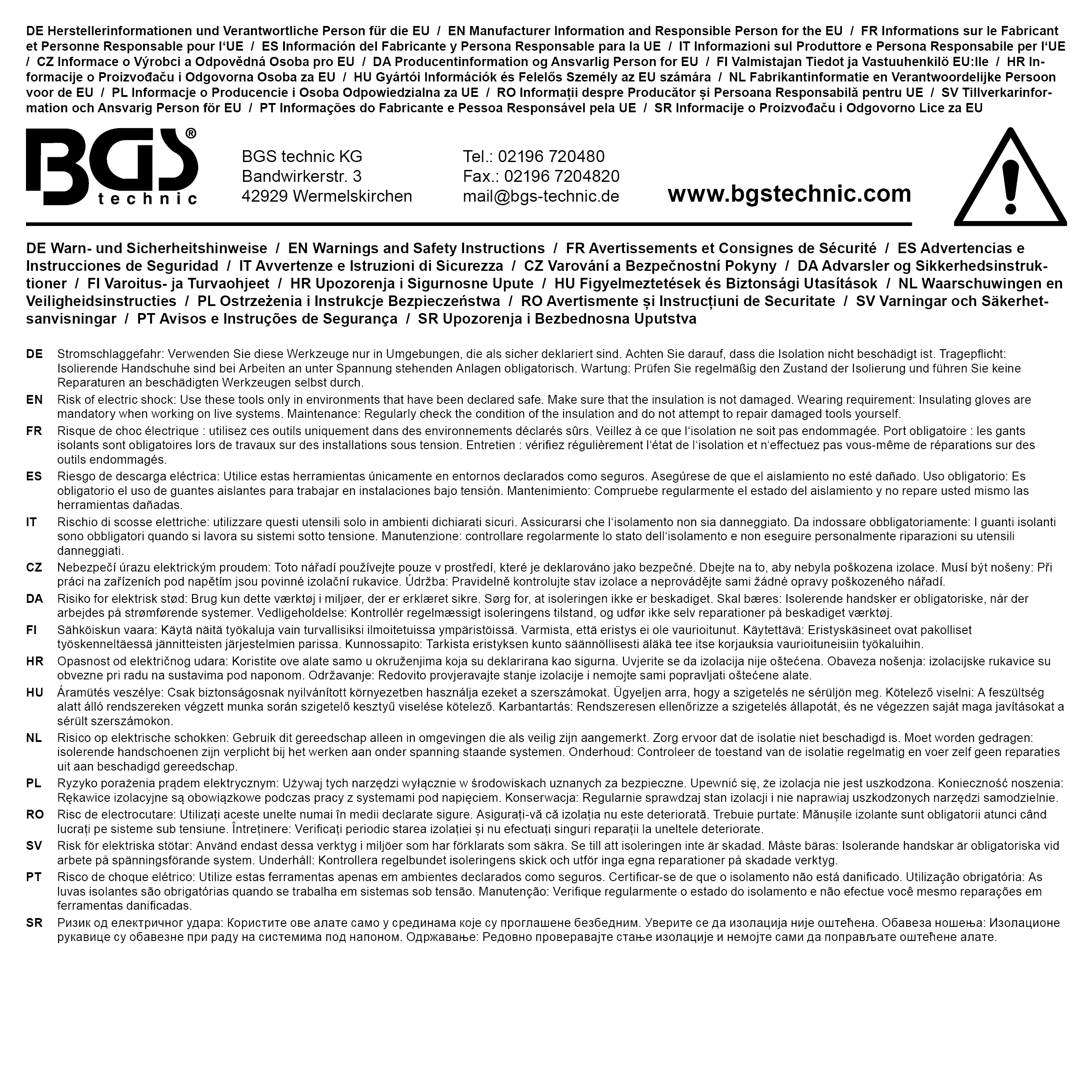 BGS VDE-Schraubendreher-Satz | mit Wechselklingen | 8-tlg.