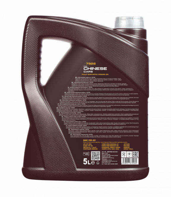 0W-20 Mannol 7928 for Chinese Cars Motoröl 5 Liter