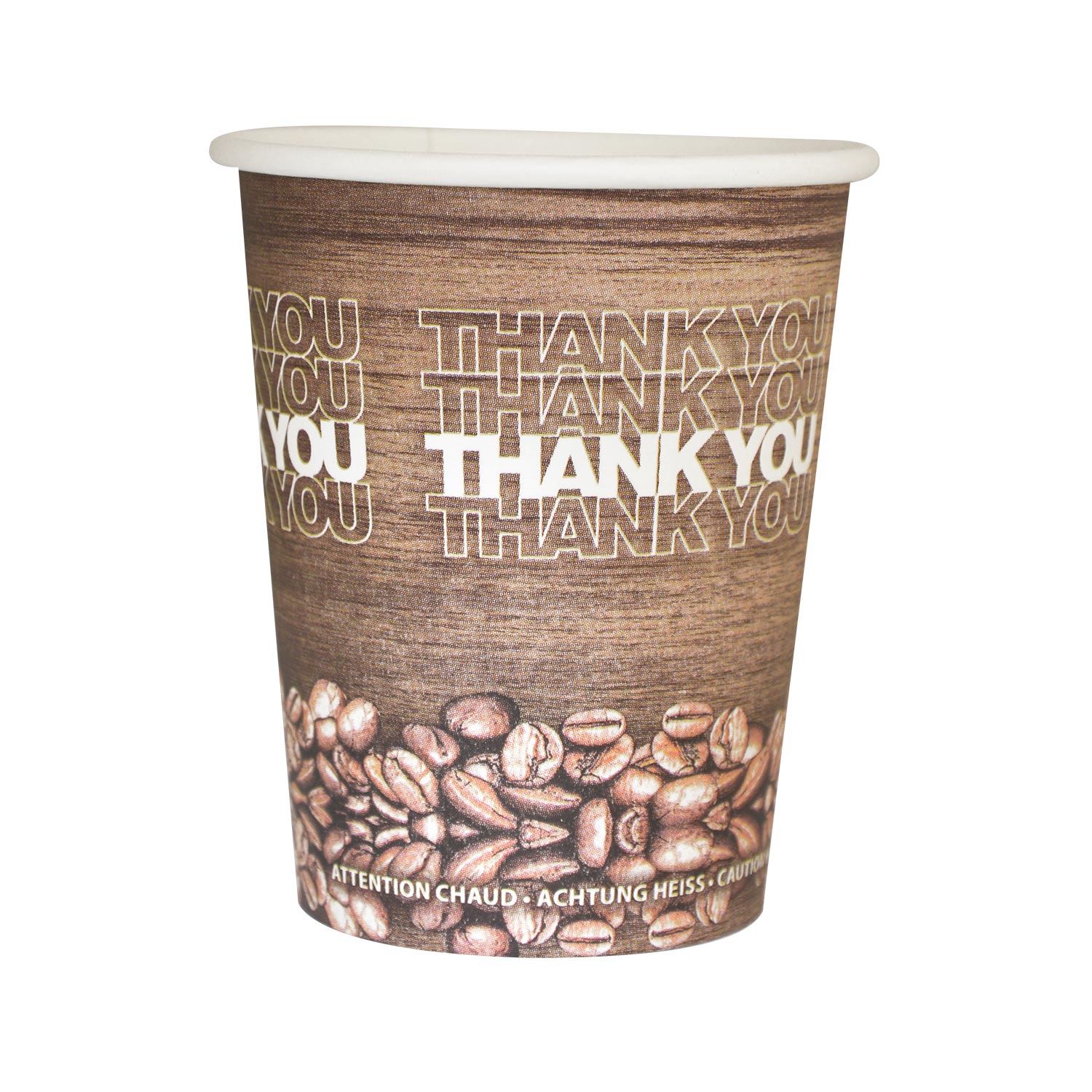 Coffee2Go Becher Thank you Braun 200 ml Kaffeebecher 50 Stk